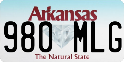 AR license plate 980MLG