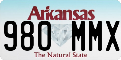 AR license plate 980MMX