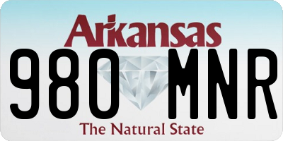 AR license plate 980MNR