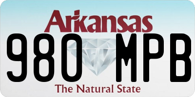 AR license plate 980MPB