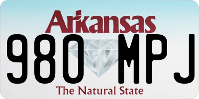 AR license plate 980MPJ