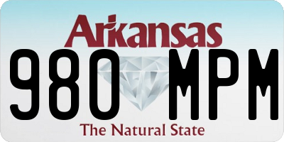 AR license plate 980MPM