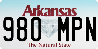 AR license plate 980MPN