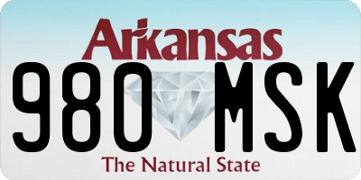 AR license plate 980MSK