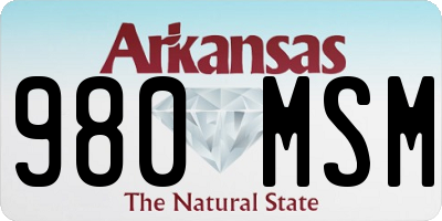 AR license plate 980MSM