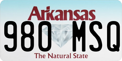 AR license plate 980MSQ