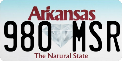 AR license plate 980MSR
