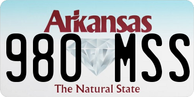 AR license plate 980MSS