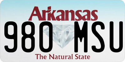 AR license plate 980MSU