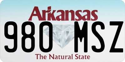 AR license plate 980MSZ
