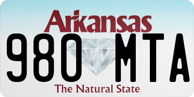 AR license plate 980MTA