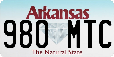 AR license plate 980MTC