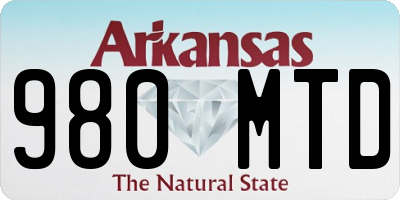 AR license plate 980MTD