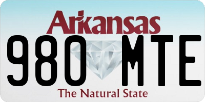 AR license plate 980MTE