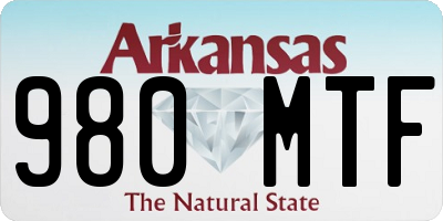 AR license plate 980MTF