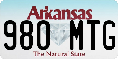 AR license plate 980MTG