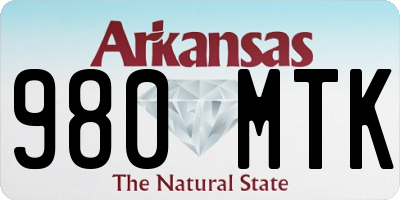 AR license plate 980MTK