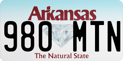 AR license plate 980MTN