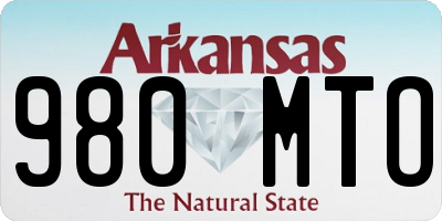 AR license plate 980MTO