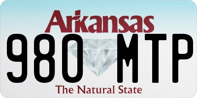 AR license plate 980MTP