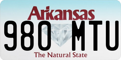 AR license plate 980MTU