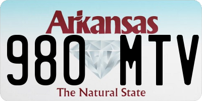 AR license plate 980MTV