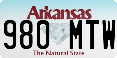 AR license plate 980MTW