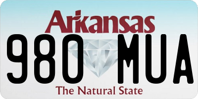 AR license plate 980MUA