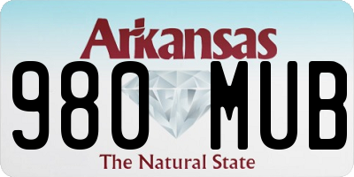 AR license plate 980MUB