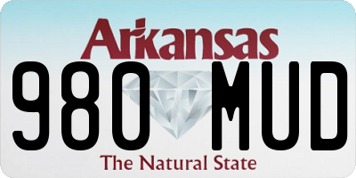 AR license plate 980MUD