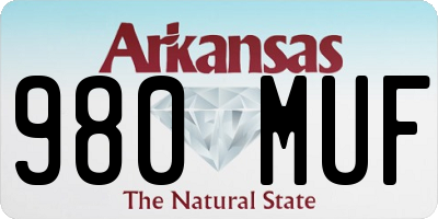 AR license plate 980MUF