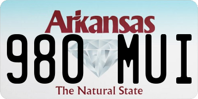 AR license plate 980MUI