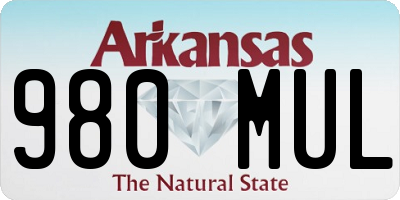 AR license plate 980MUL