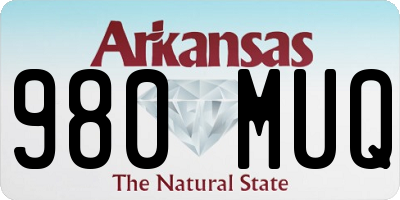 AR license plate 980MUQ