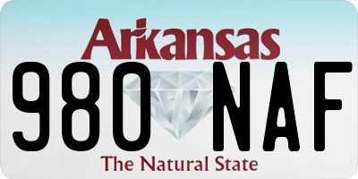 AR license plate 980NAF