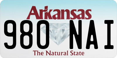 AR license plate 980NAI