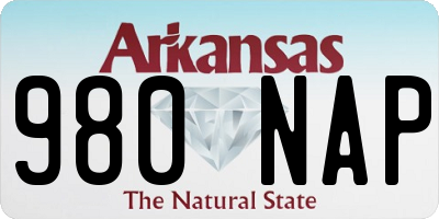 AR license plate 980NAP
