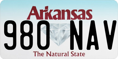 AR license plate 980NAV
