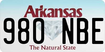 AR license plate 980NBE
