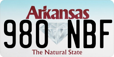 AR license plate 980NBF