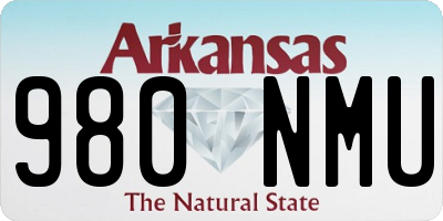 AR license plate 980NMU