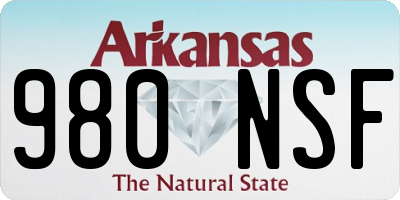 AR license plate 980NSF