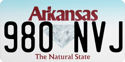 AR license plate 980NVJ