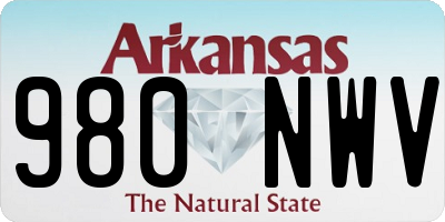 AR license plate 980NWV