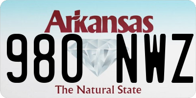 AR license plate 980NWZ