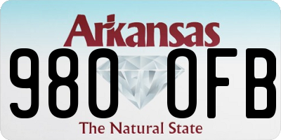 AR license plate 980OFB