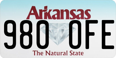 AR license plate 980OFE