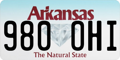 AR license plate 980OHI