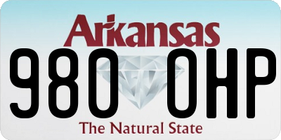 AR license plate 980OHP