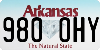 AR license plate 980OHY